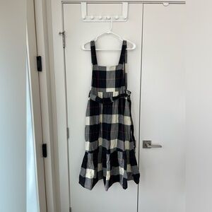 UO gingham apron dress